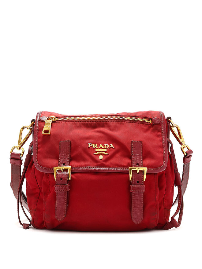 PRADA Prada Red Nylon Crossbody Bag