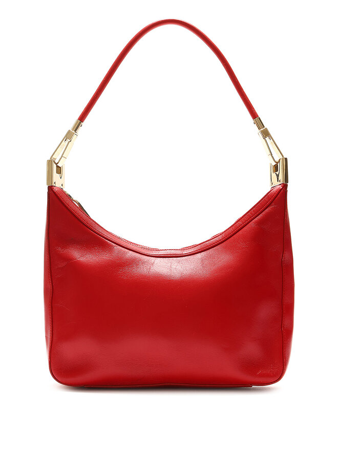GUCCI Red Leather Shoulder Bag