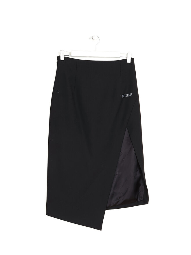 Off-White Jupe Noire Asymétrique
