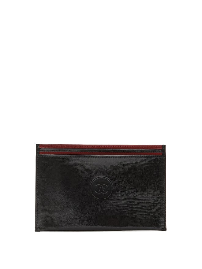 CHANEL Chanel Embossed Leather Cardholder
