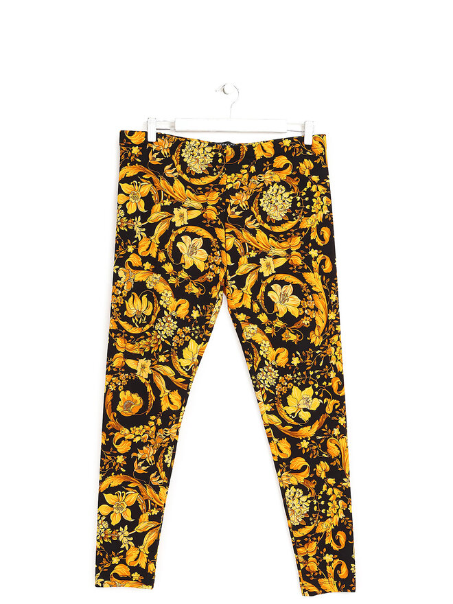 VERSACE Baroque Floral Printed Leggings