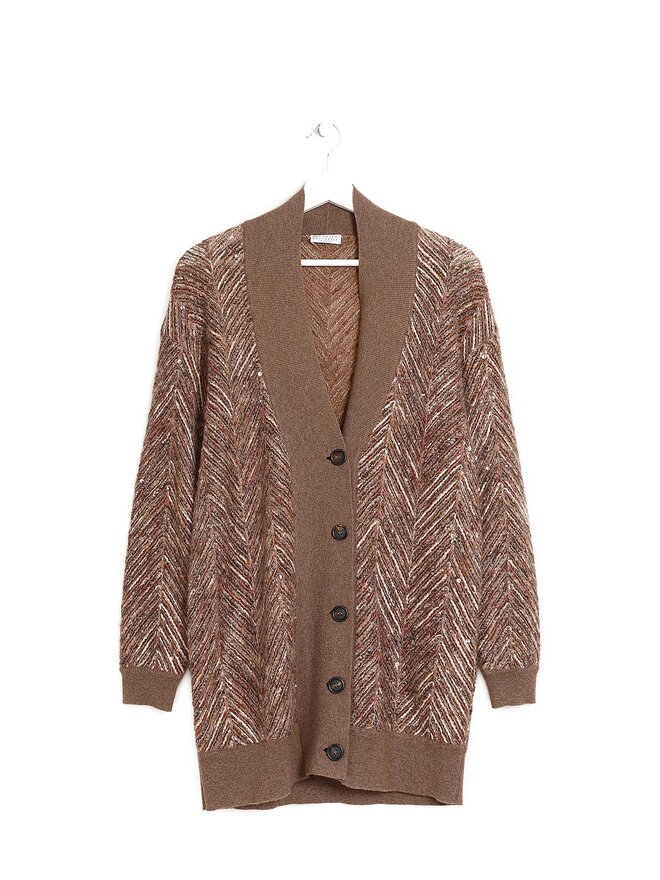 BRUNELLO CUCINELLI Mohair Sequin Cardigan