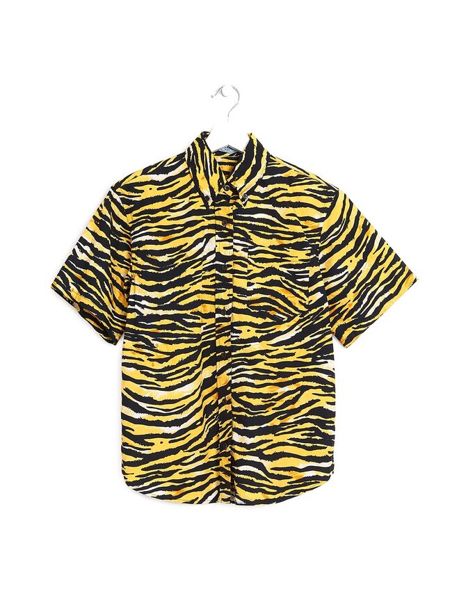 PRADA Animal Print Short Sleeve Shirt
