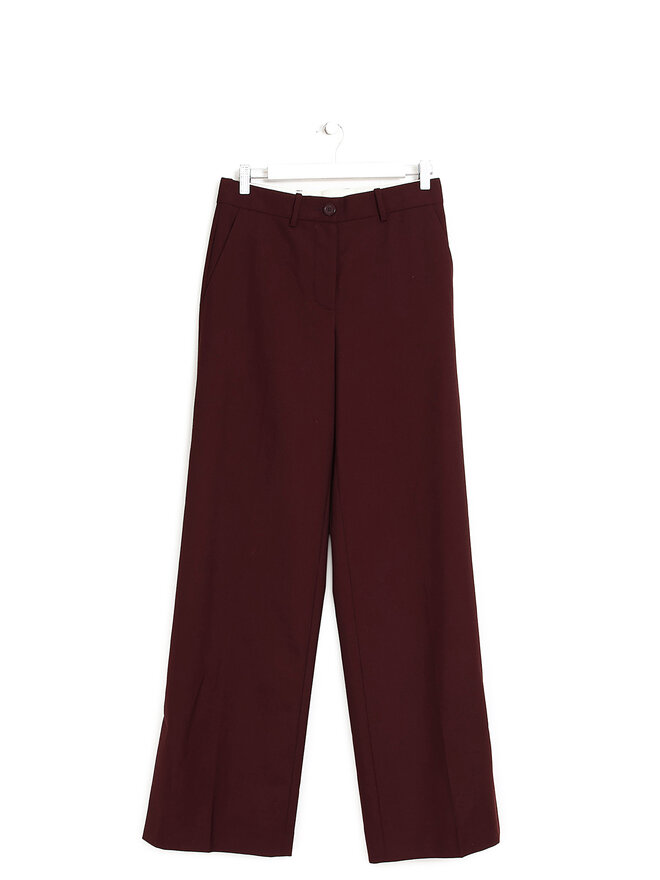 HELMUT LANG Pantalon en laine vierge bourgogne