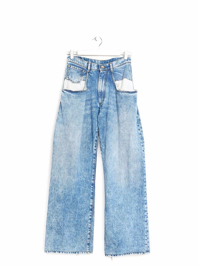Maison Margiela Jeans droits à poches contrastées