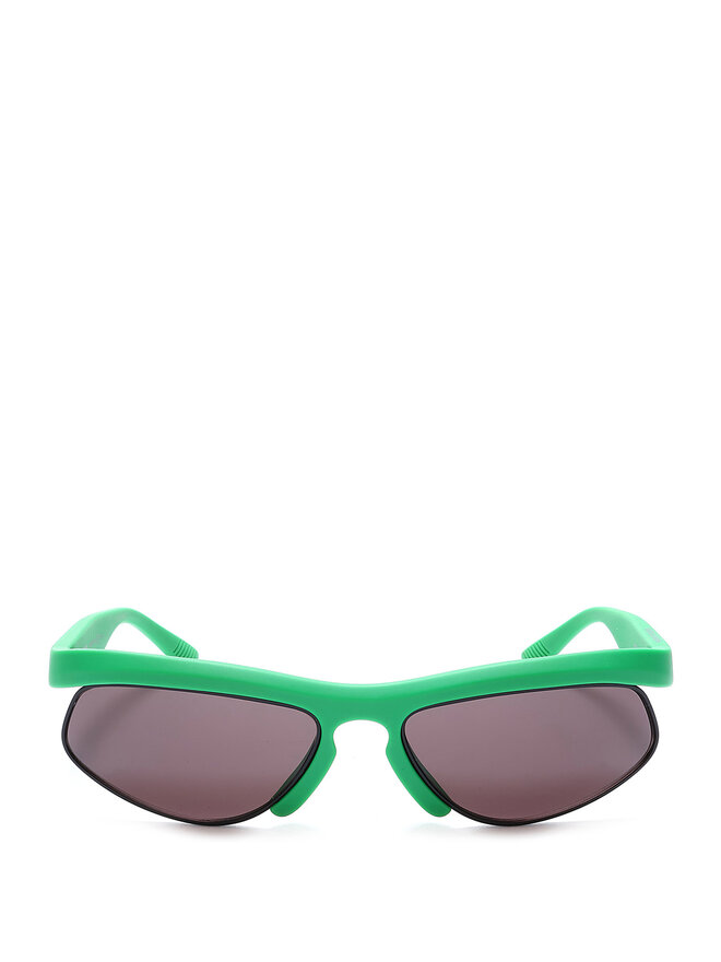 BOTTEGA VENETA Lunettes de soleil enveloppantes vert perroquet