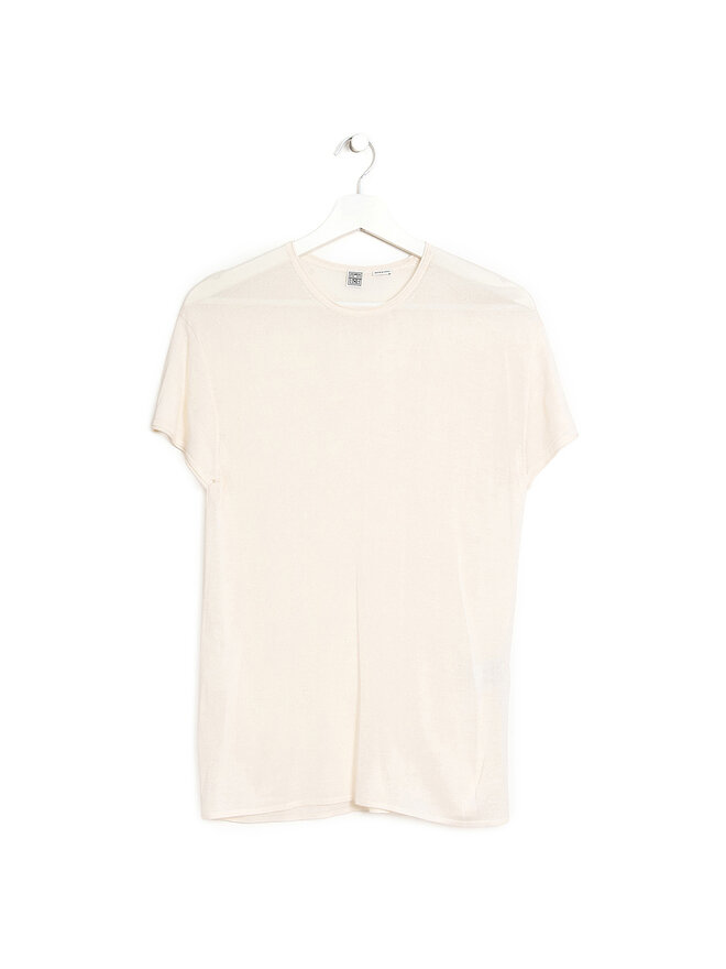 TOTEME White Silk Knit Tee