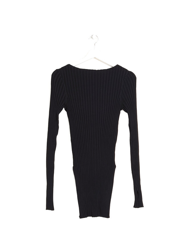 TOTEME Black Long Sleeve Mini Dress