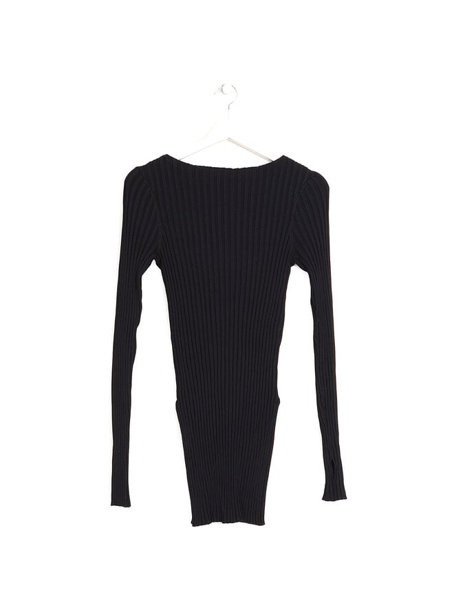 TOTEME Robe Mini à Manches Longues Noire