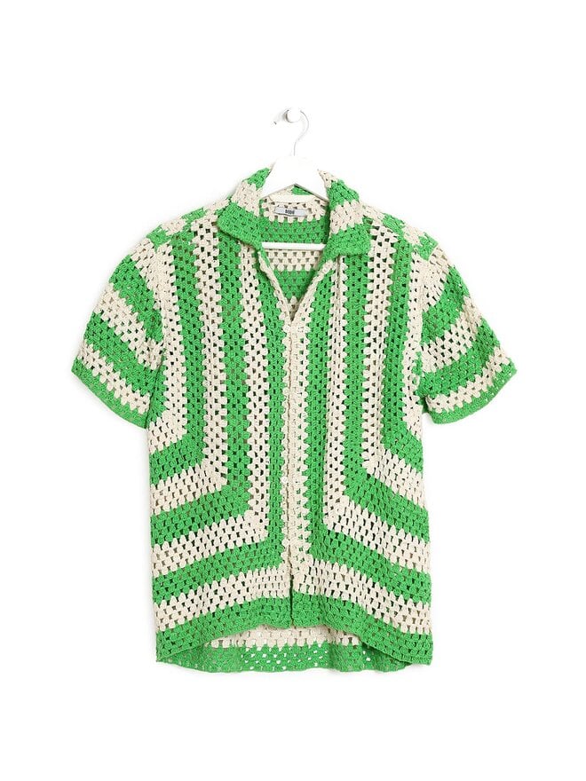 BODE Haut court en crochet rayé