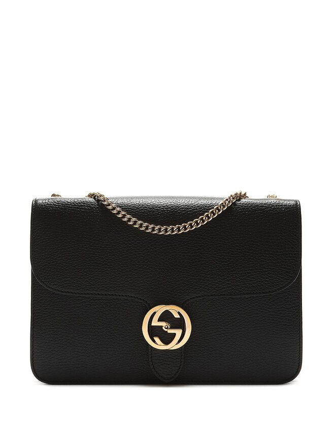 GUCCI Medium Dollar Interlocking G Shoulder Bag