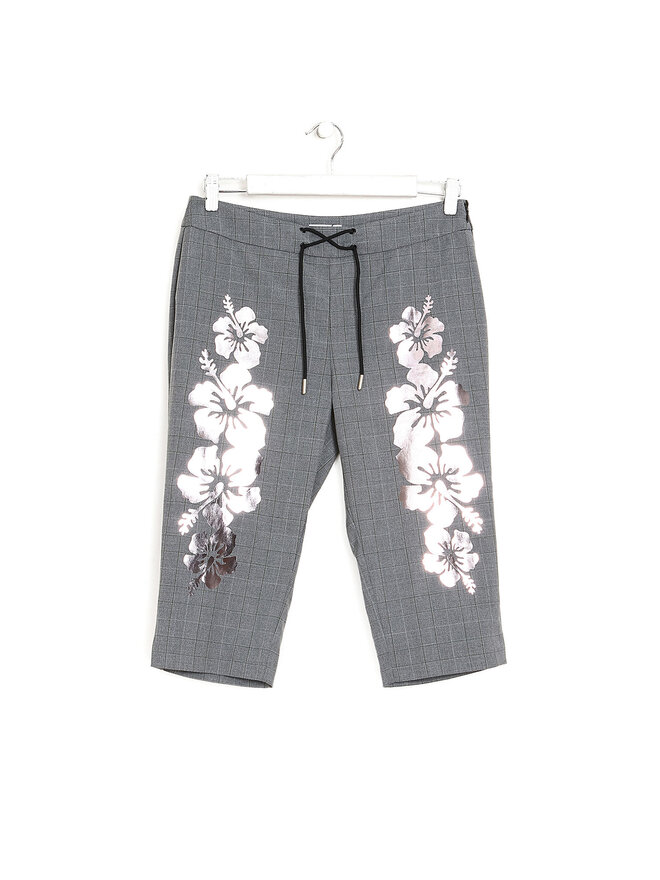 Floral Print Cropped Pants