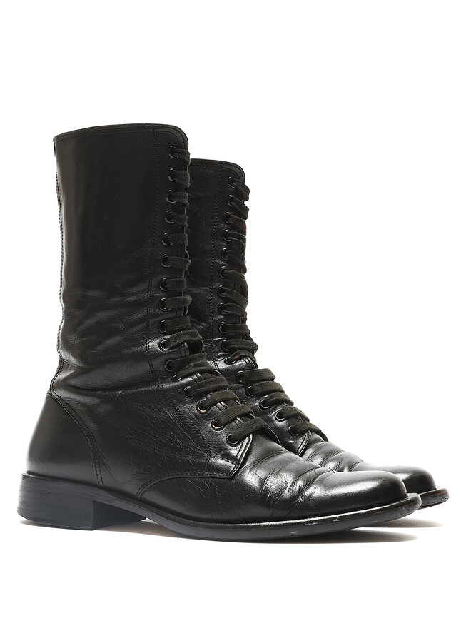 Yohji Yamamoto Bottes en cuir à lacets