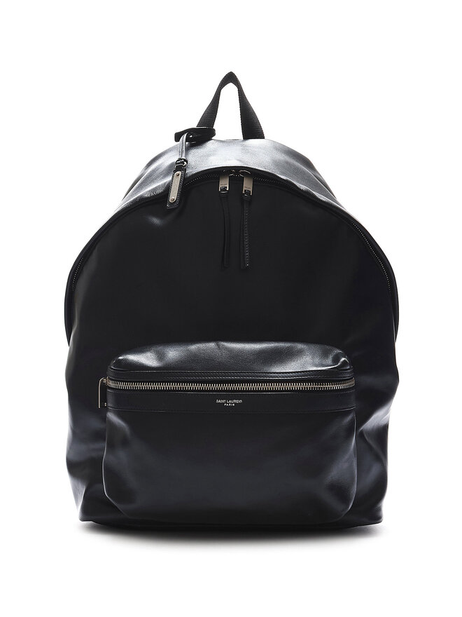 SAINT LAURENT City Leather Backpack