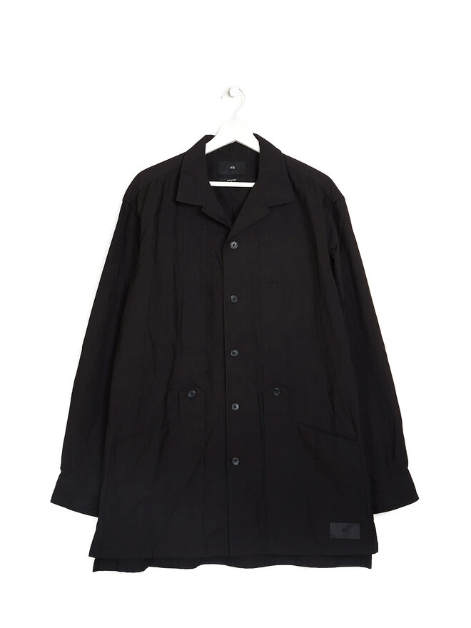 Y-3 Long Sleeve Black Button-Up Shirt