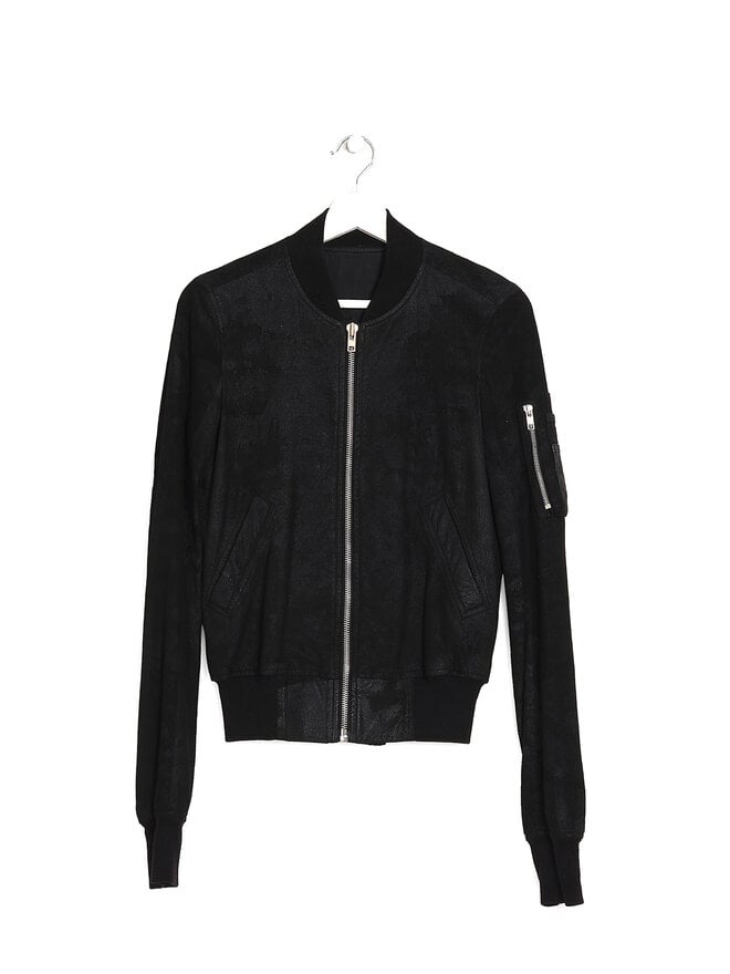 Rick Owens Blouson Bomber en Cuir d'Agneau