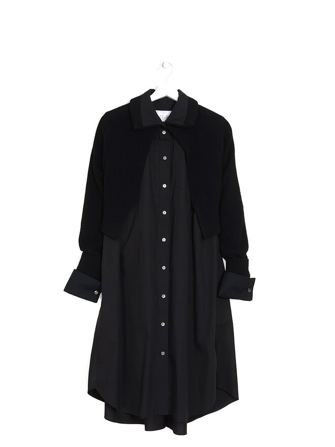 SACAI Robe en Laine Mélangée Sacai