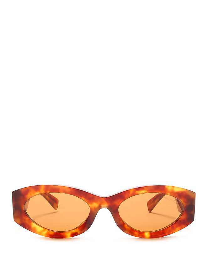 MIU MIU Lunettes de soleil rondes écailles de tortue