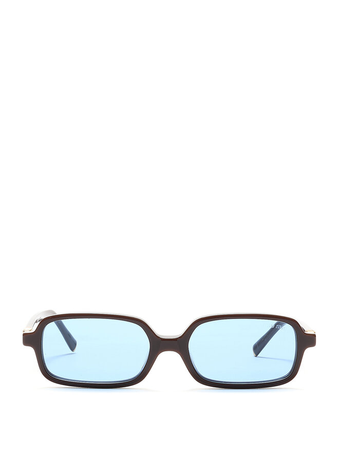 MIU MIU Lunettes de soleil rectangulaires à verres bleus