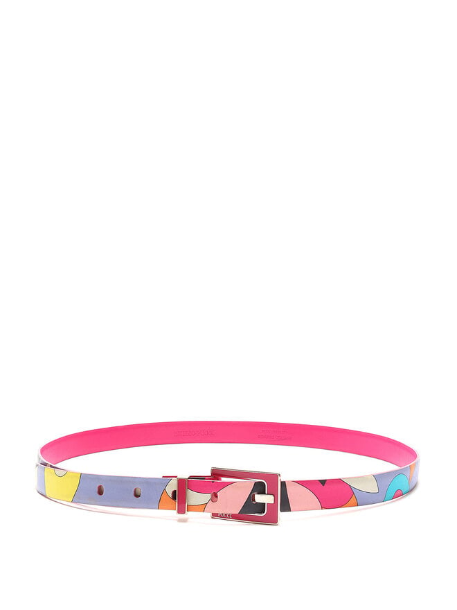 Emilio Pucci Ceinture en cuir multicolore fuchsia