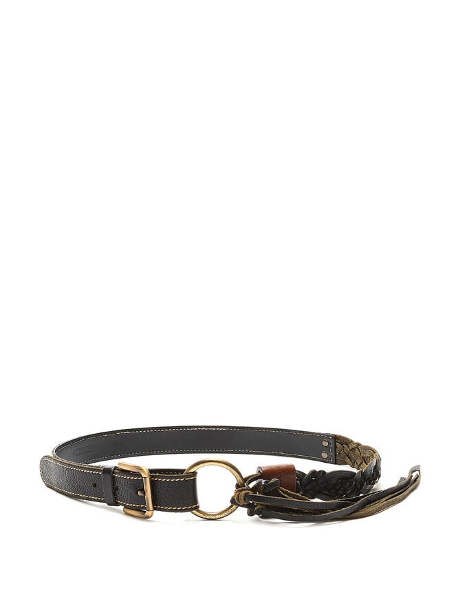 Dolce & Gabbana Ceinture en cuir tressé avec matériel doré
