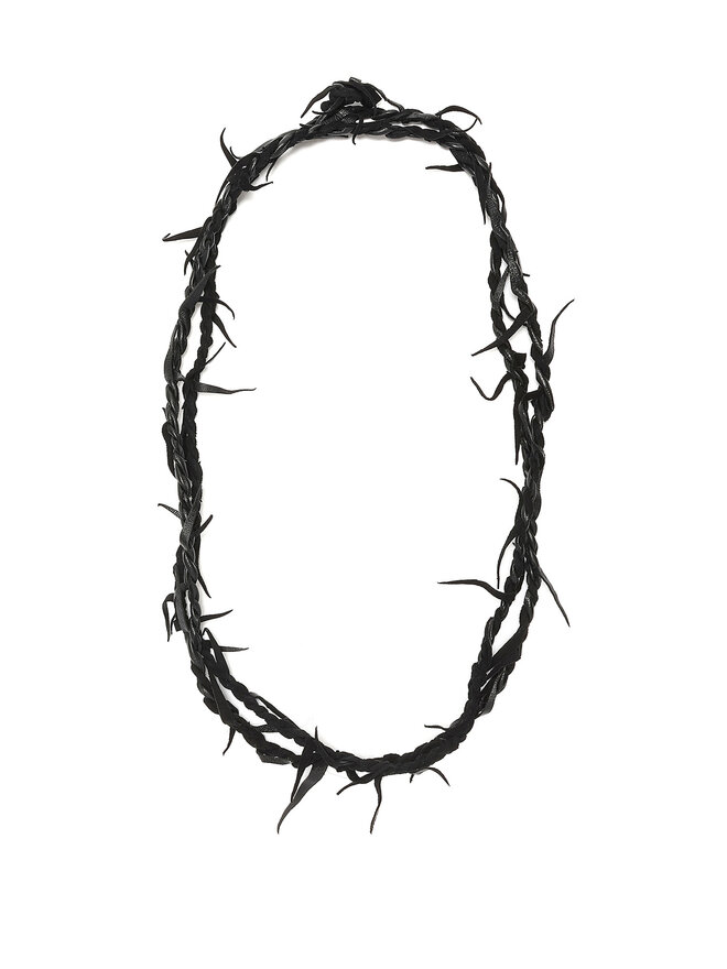 ANN DEMEULEMEESTER Leather Barbed-Wire Necklace