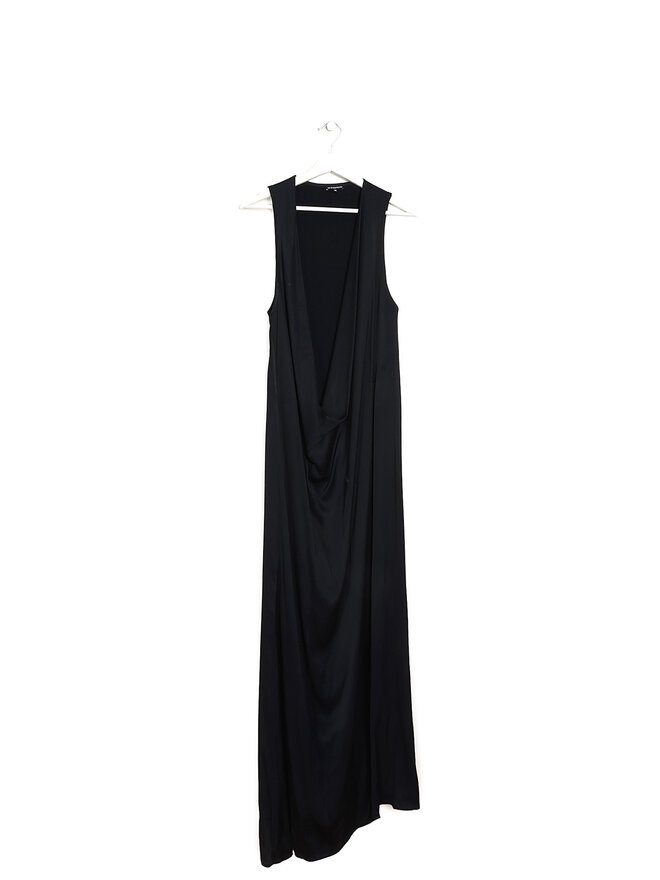 ANN DEMEULEMEESTER Sleeveless Maxi Dress with Plunging Neckline