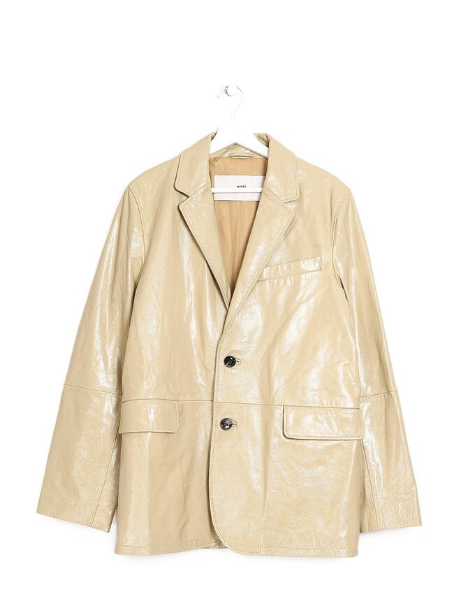 AMI PARIS Patent Leather Jacket