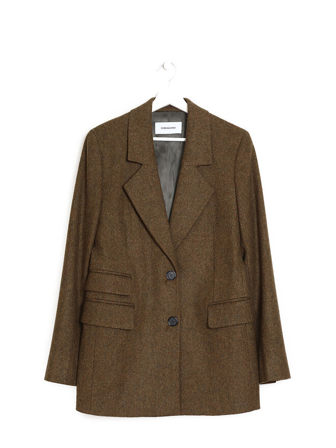 Ferragamo Blazer en Laine à Deux Boutons