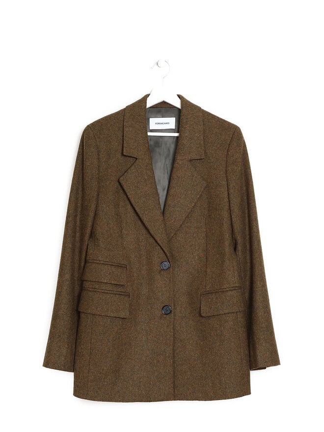 Ferragamo Two-Button Wool Blazer