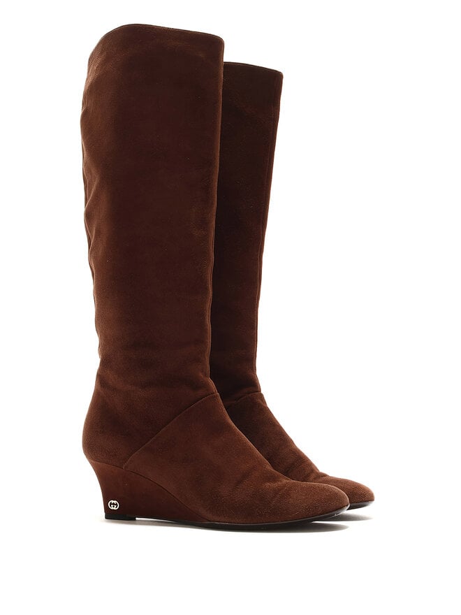 GUCCI Bottes Hautes en Suède