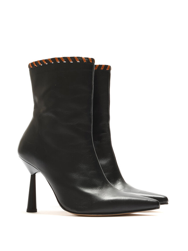 Alohas Leo 120mm Leather Ankle Boots