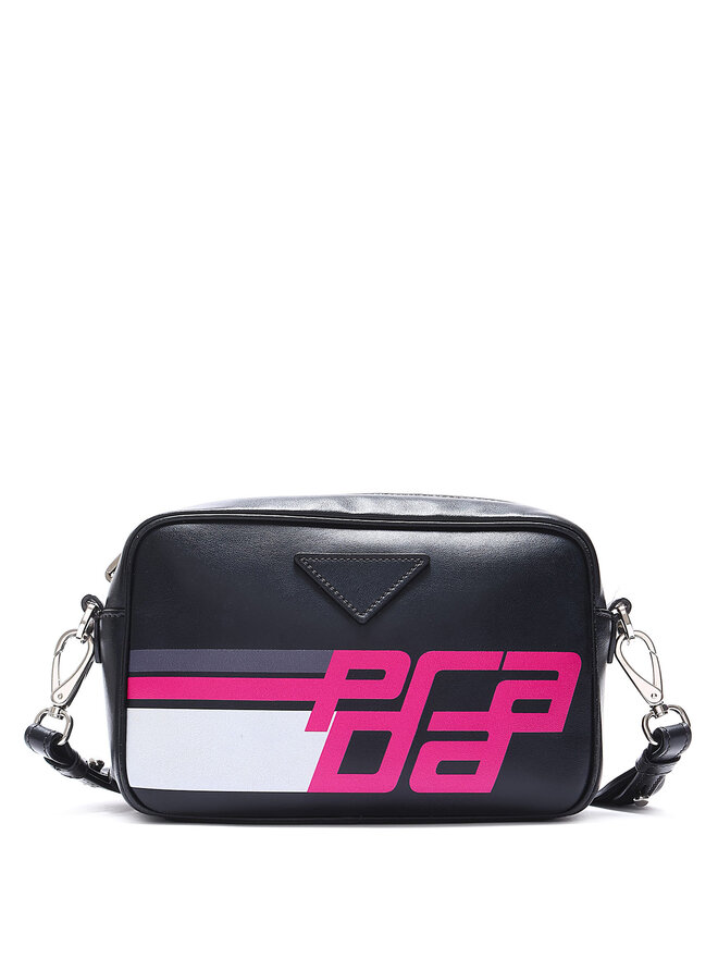 PRADA Geometric Logo Crossbody Bag