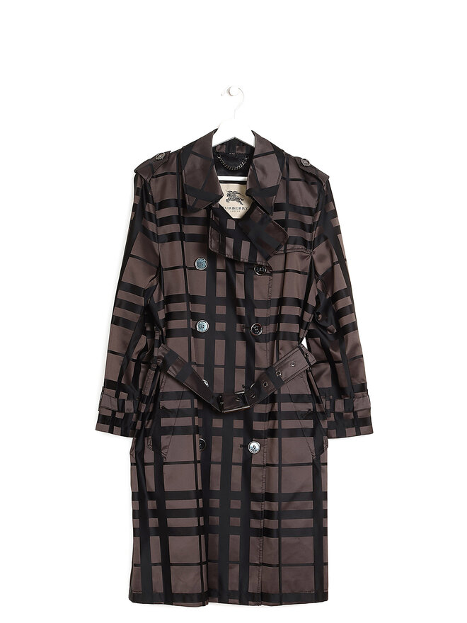 BURBERRY Geometric Pattern Double-Breasted Jacket