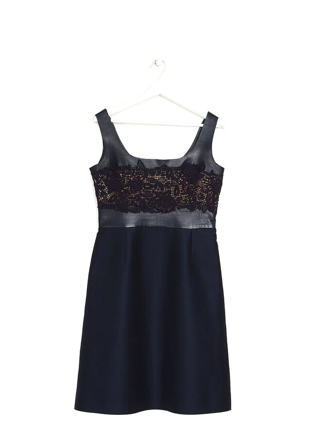 VALENTINO Silk Lace Embroidered Dress