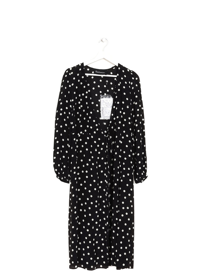 Réalisation Robe Midi en Soie à Pois