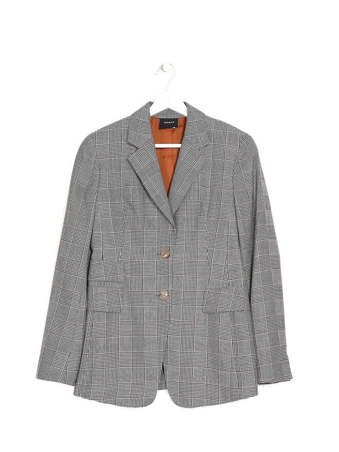 Akris Arie Checked Cashmere Blazer