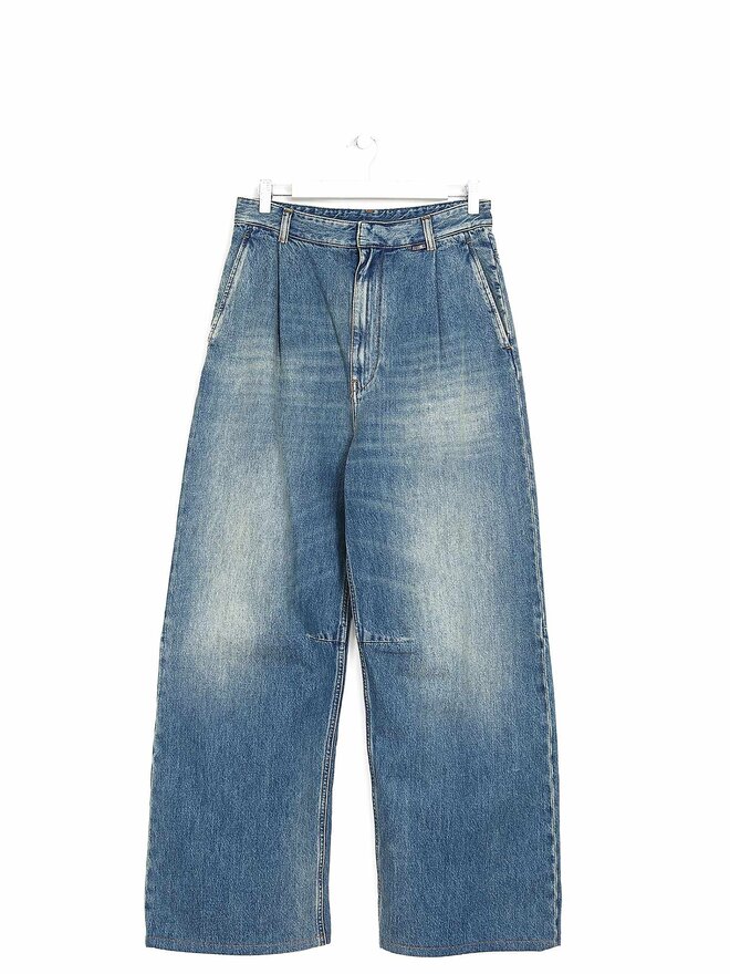 MM6 Maison Margiela Jean Large en Denim Délavé