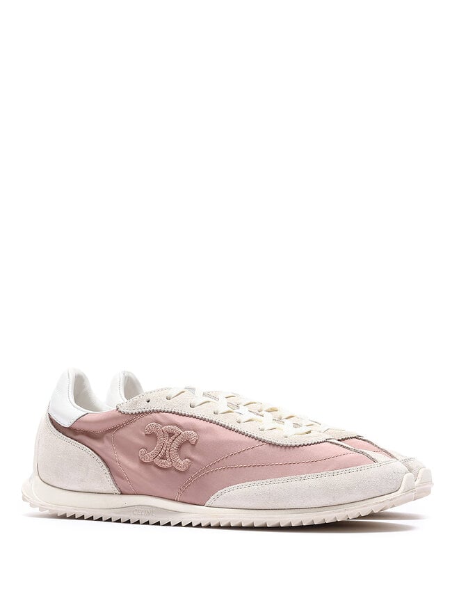 CELINE Espadrilles Racer en nylon, suède et cuir
