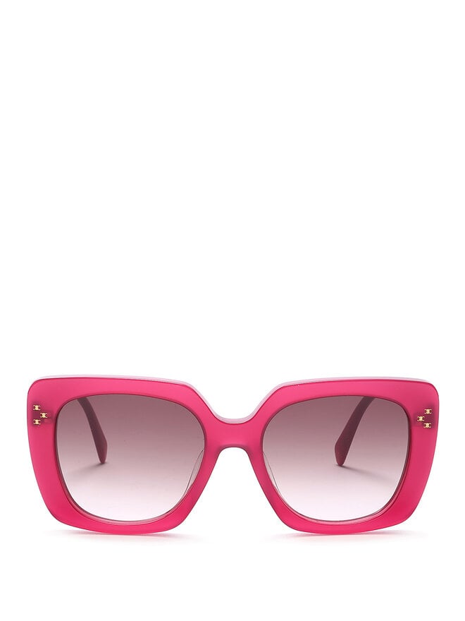 CELINE Lunettes de Soleil Rectangulaires Roses