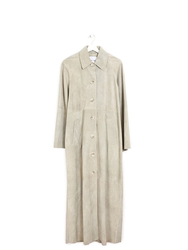 SAMSOE SAMSOE Veste en cuir vert éthéré