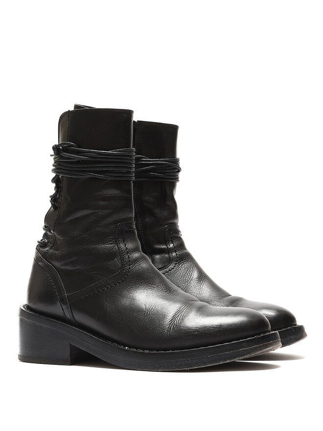 ANN DEMEULEMEESTER Bottes en cuir pleine fleur
