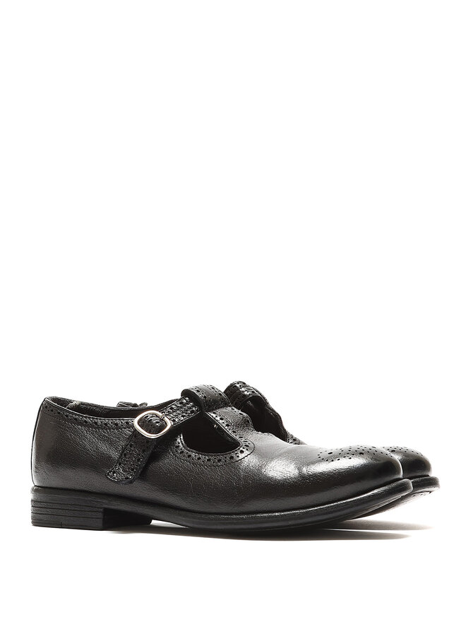Officine Creative Calixte Perforated Leather Mary Jane Shoes