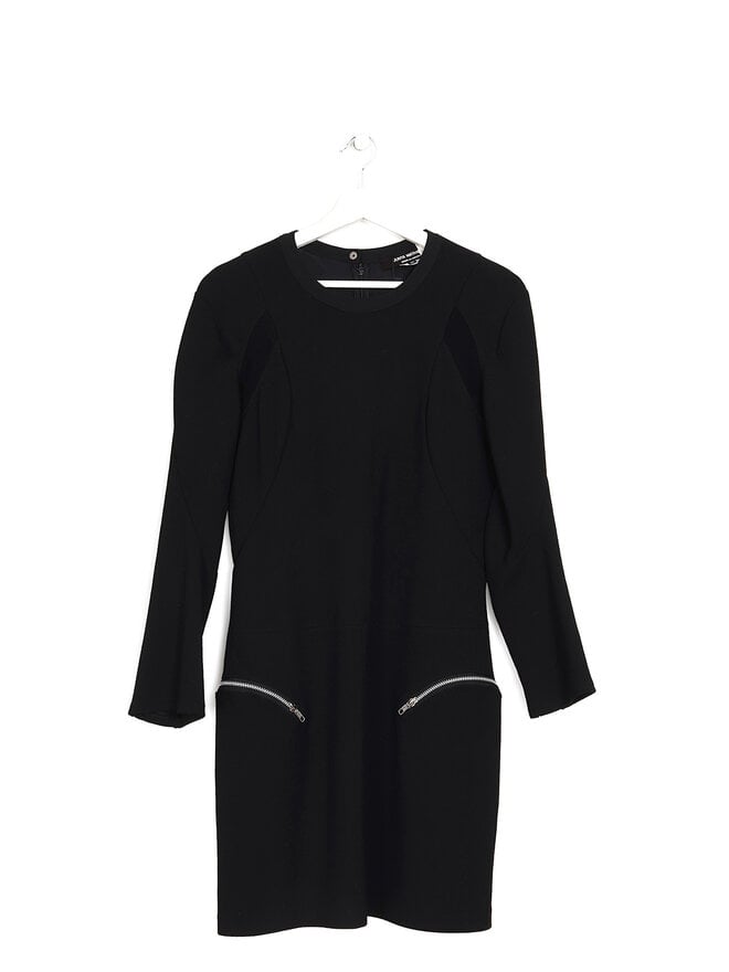 JUNYA WATANABE COMME des GARÇONS Wool Mini Dress with Zipper Pockets