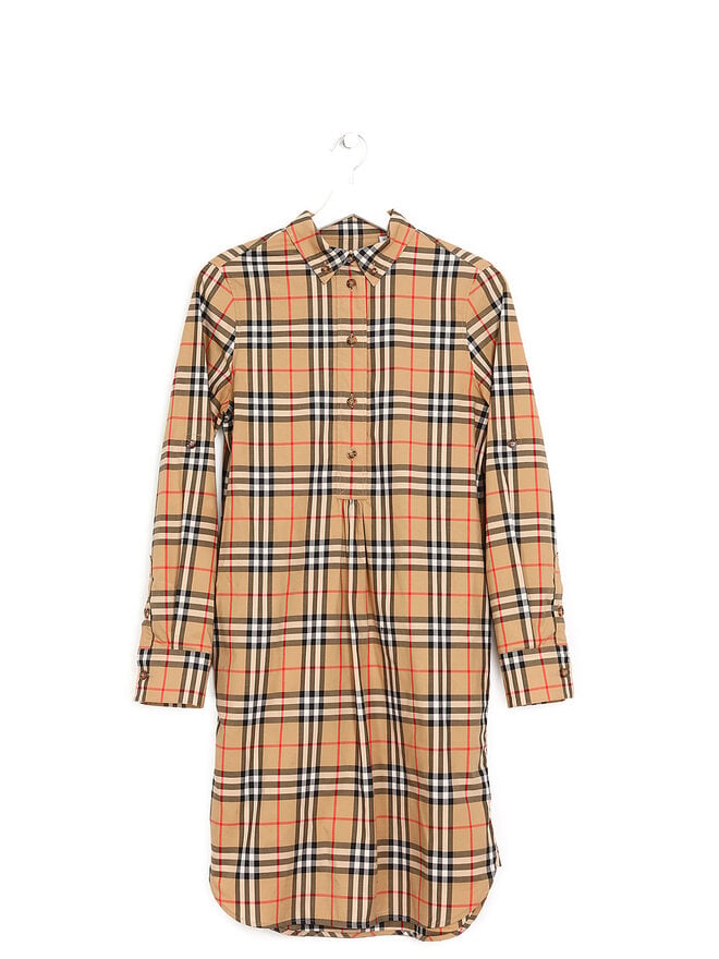 BURBERRY Robe Midi à Carreaux