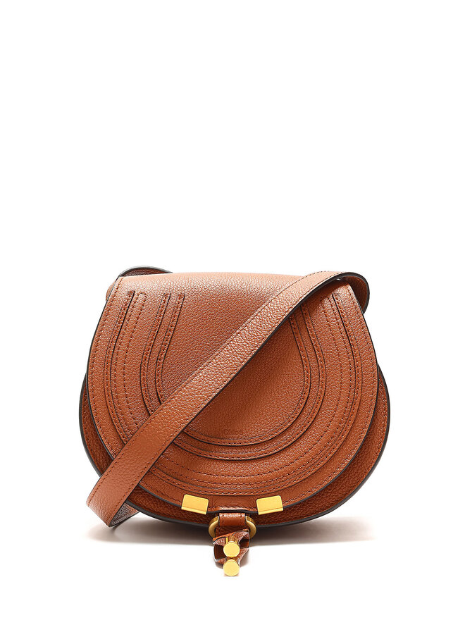 Chloé Small Marcie Leather Saddle Bag