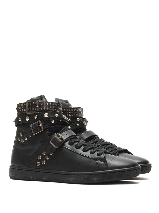 SAINT LAURENT Baskets montantes en cuir matelassé
