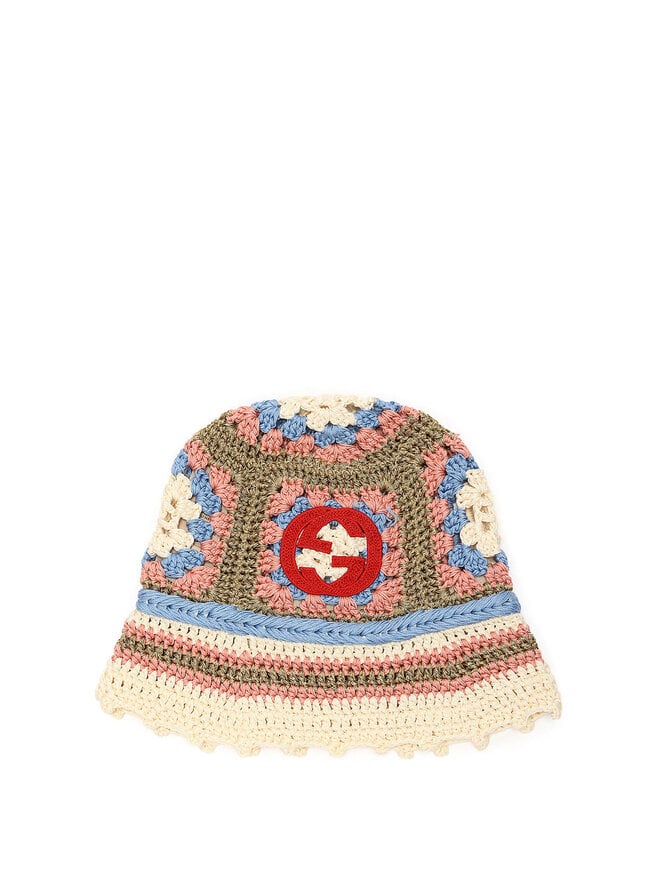 GUCCI Chapeau en Crochet Multicolore