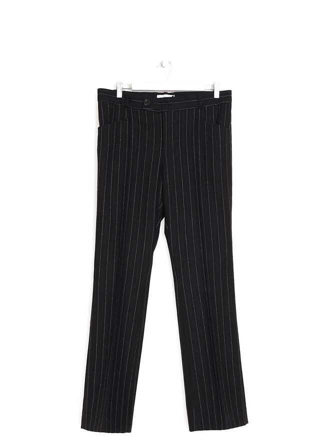 ERNEST W. BAKER Pinstripe Flared Wool Trousers