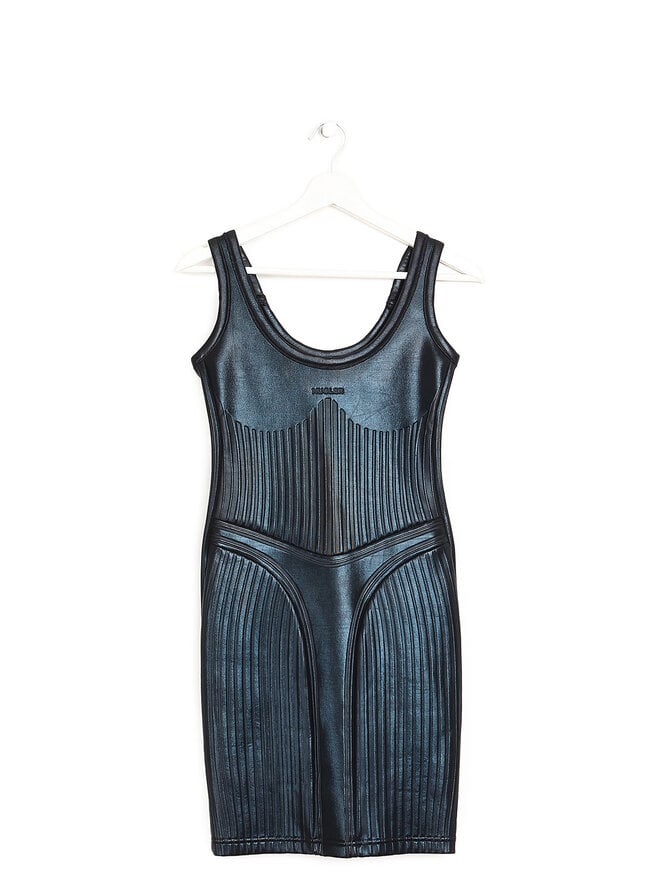 MUGLER Embossed Corset Mini Dress